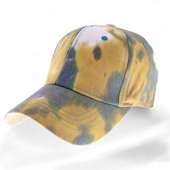 Tie-Dye Pattern Baseball Cap with Curved Brim
