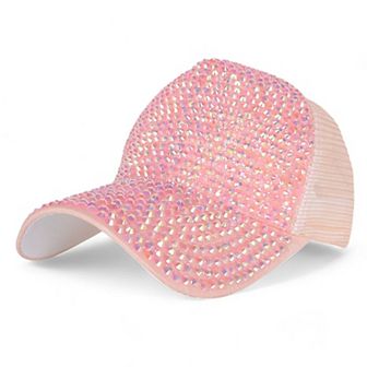 Sparkling Rhinestone Mesh Baseball Cap for a Glamorous Look