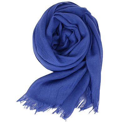 Lightweight Solid Cotton Linen Scarf Large Long Gauze Beach Wrap Shawl 78 Inches