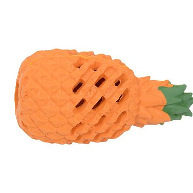 Indestructible Dog Toys Durable Dental Clean Interactive Orange Pineapple