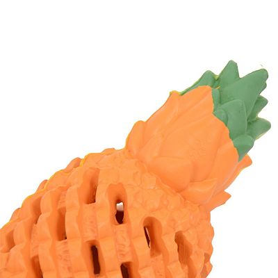 Indestructible Dog Toys Durable Dental Clean Interactive Orange Pineapple