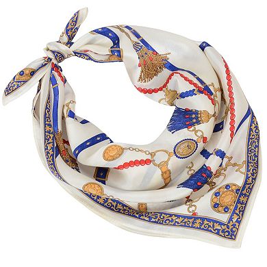 100% Mulberry Silk Small Square Scarf Head Scarf for Women 20.87 x 20.87 inches