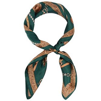 100% Mulberry Silk Small Square Scarf Head Scarf for Women 20.87 x 20.87 inches