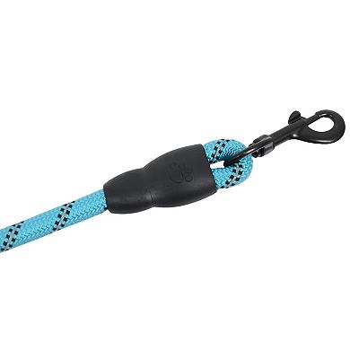 Dog Leash with Comfortable Padded Handle and Highly Reflective Threads for Medium Large Dogs