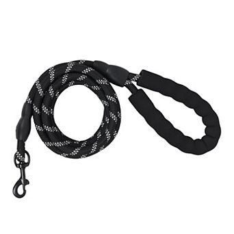 Dog Leash with Comfortable Padded Handle and Highly Reflective Threads for Medium Large Dogs