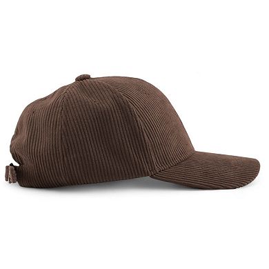 Corduroy Baseball Cap with Adjustable Strap for a Trendy Casual Look