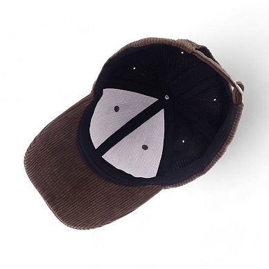 Corduroy Baseball Cap with Adjustable Strap for a Trendy Casual Look
