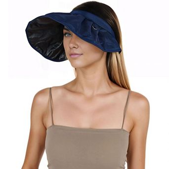 Women's Foldable Visors Sun Hat Wide Brim Roll-up Headband UV Protection Beach Hat
