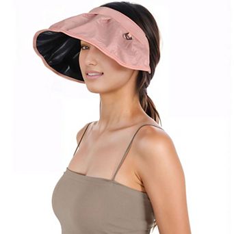 Women's Foldable Visors Sun Hat Wide Brim Roll-up Headband UV Protection Beach Hat