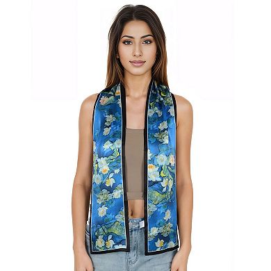 100% Silk Scarf Long Headscarf Neck Shawls Hair Wraps for Women