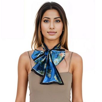 100% Silk Scarf Long Headscarf Neck Shawls Hair Wraps for Women