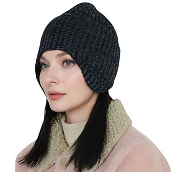 Warm Winter Knitted Beanie Hat with Earflap Daily Headwear Ski Mask for Men Women