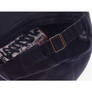 Vintage Distressed Baseball Cap with Embroidered Patch and 1937 Detailing