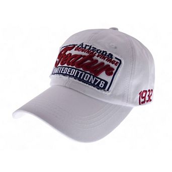 Vintage Distressed Baseball Cap with Embroidered Patch and 1937 Detailing