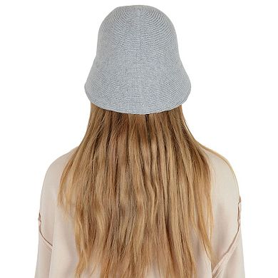 Women's Fall Knitted Bucket Hat Summer Travel Beach Crochet Fisherman Sun Hat