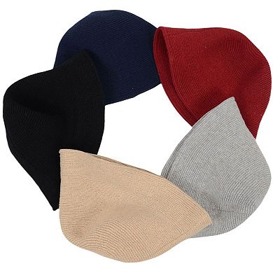 Women's Fall Knitted Bucket Hat Summer Travel Beach Crochet Fisherman Sun Hat