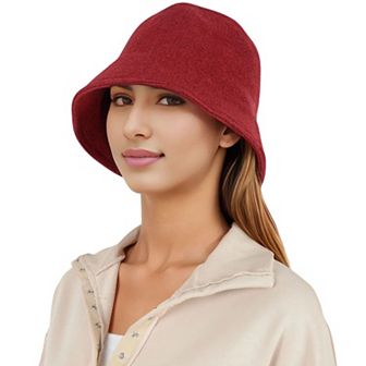 Women's Fall Knitted Bucket Hat Summer Travel Beach Crochet Fisherman Sun Hat