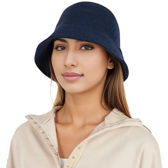 Women's Fall Knitted Bucket Hat Summer Travel Beach Crochet Fisherman Sun Hat