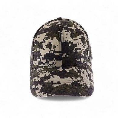Digital Camo Baseball Cap with Adjustable Fit and Breathable Fabric