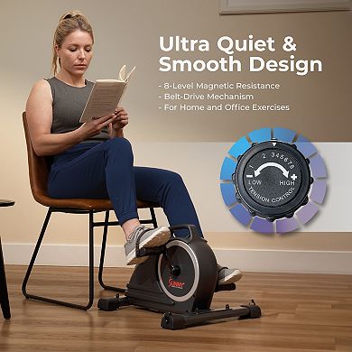 Sunny Health & Fitness Premium Smart Magnetic Mini Exercise Bike