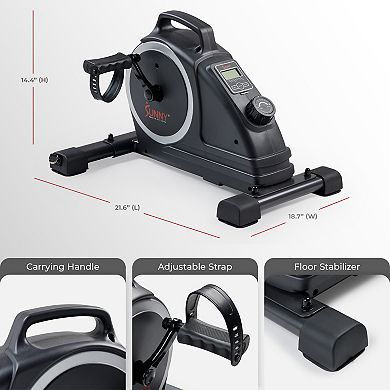 Sunny Health & Fitness Premium Smart Magnetic Mini Exercise Bike