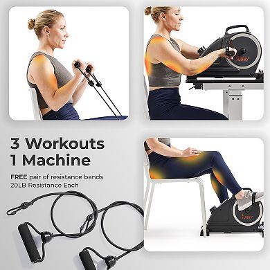 Sunny Health & Fitness Premium Smart Magnetic Mini Exercise Bike