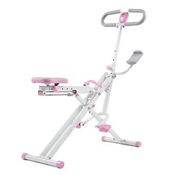 Sunny Health & Fitness Pink Smart Upright Row-N-Ride® Squat Assist Trainer Machine