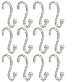 iDesign Axis 12-Pack Shower Curtain S-Hooks with Ball Detail