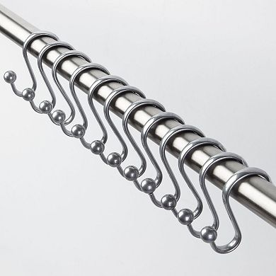 iDesign Axis 12-Pack Shower Curtain S-Hooks with Ball Detail