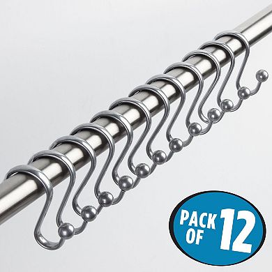 iDesign Axis 12-Pack Shower Curtain S-Hooks with Ball Detail