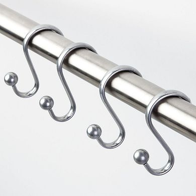 iDesign Axis 12-Pack Shower Curtain S-Hooks with Ball Detail
