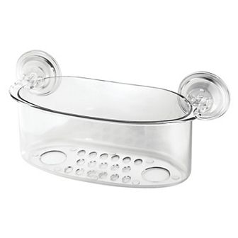 iDesign Power Lock Suction Bathroom Shower Caddy Basket