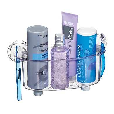 iDesign Power Lock Suction Bathroom Shower Caddy Basket