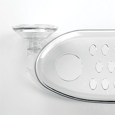 iDesign Power Lock Suction Bathroom Shower Caddy Basket