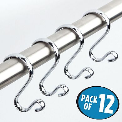 iDesign Axis 12-Pack Shower Curtain S-Hooks with Loop