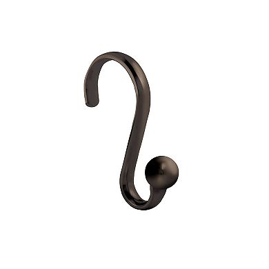 iDesign 12-Piece S-Shaped Steel Shower Curtain Hook Set