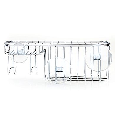 iDesign Suction Bathroom Shower Caddy Combo Storage Organizer Basket
