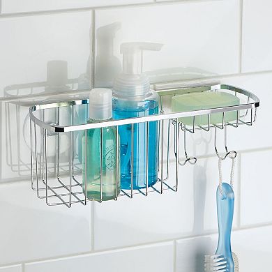 iDesign Suction Bathroom Shower Caddy Combo Storage Organizer Basket