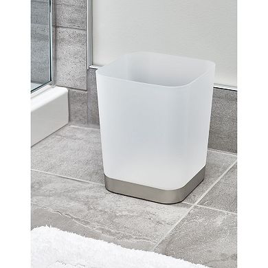 iDesign Small Square Bathroom Trash Can