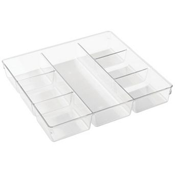 iDesign Linus Plastic Divided Drawer Storage Organizer