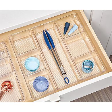 iDesign Linus Plastic Divided Drawer Storage Organizer