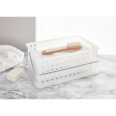 iDesign Spa Stackable Storage Organizer Basket with Handle