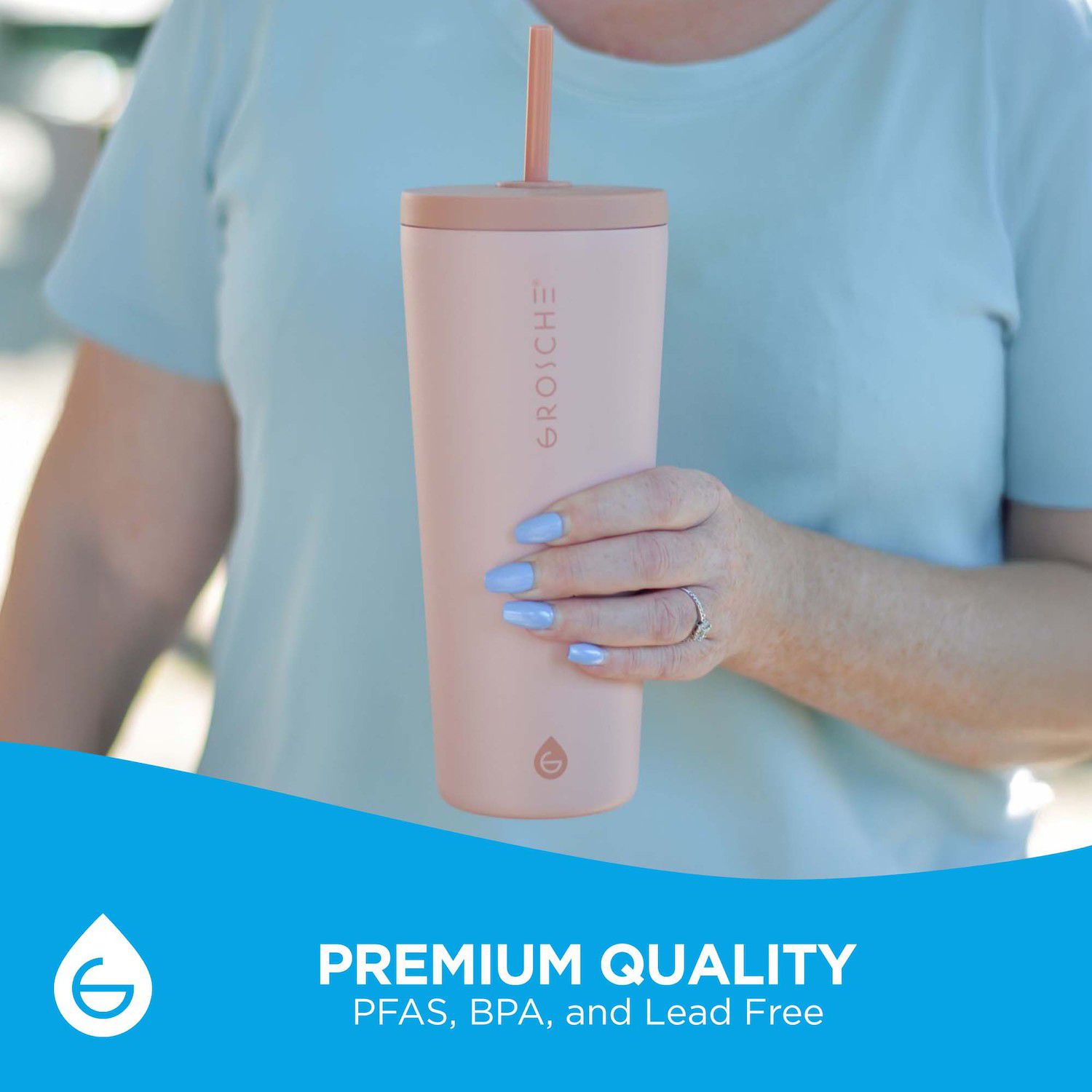 GROSCHE JASPER 23-oz. Insulated Tumbler with Straw 2-pk.