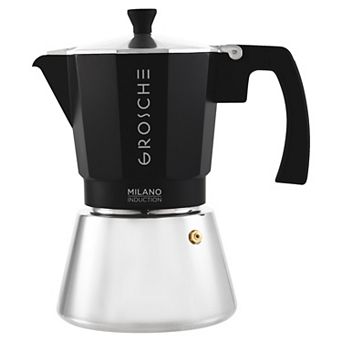 GROSCHE MILANO Induction Stovetop Espresso 9 cup Stainless Steel Moka Pot Coffee Maker