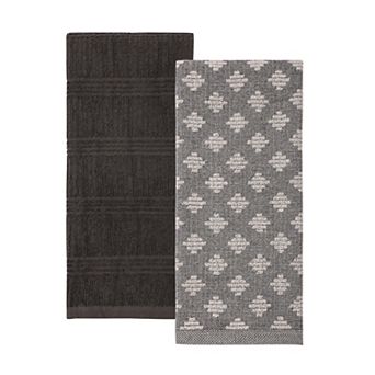 Mingle & Co. 2-Pack Reversible Terry Kitchen Towel Set