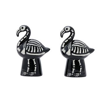 Celebrate Together™ Halloween 2 pc Flamingo Skeleton Salt & Pepper Shaker Set
