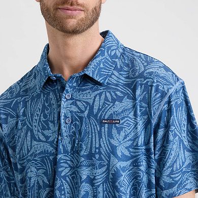 Men's Salt Life Printed Short Sleeve Performance Polo Shirt
