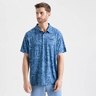 Men's Salt Life Printed Short Sleeve Performance Polo Shirt