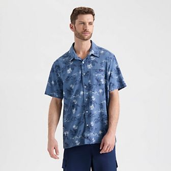 Men's Salt Life Printed Woven Performance Button-Down Shirt
