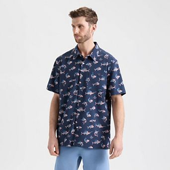 Men's Salt Life Printed Woven Performance Button-Down Shirt